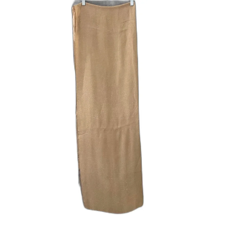 NWT Chicos Women’s OS linen blend Scarf Wrap Beige fringe multipurpose Holiday